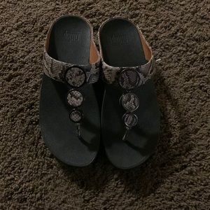 Fitflop with Snakeskin and Gems New